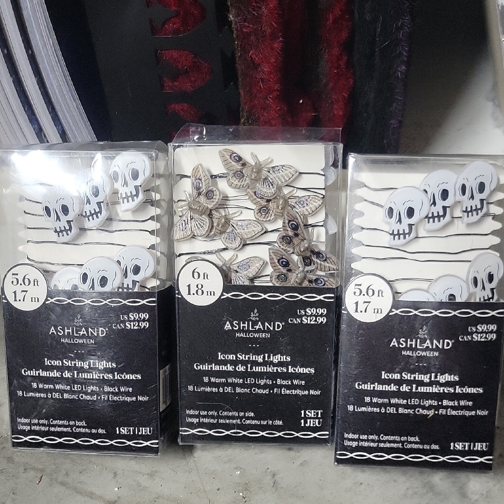 Ashland Halloween Icon String Lights.  3 Packs
